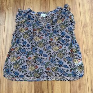 Velvet by Graham & Spencer Floral Sheer Blouse small